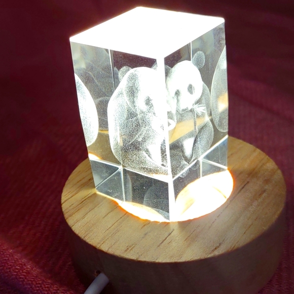 Panda Bear Crystal USB Light - Picture 4 of 4